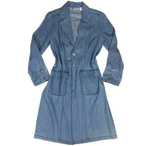Vintage Denim Together Jeans Duster Jacket in Blue | Size M